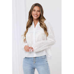 Koszula z haftem i pastelowymi serduszkami