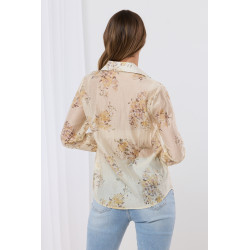 Koszula w paski z kwiatowym wzorem