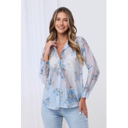 Koszula w paski z kwiatowym wzorem