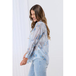 Koszula w paski z kwiatowym wzorem