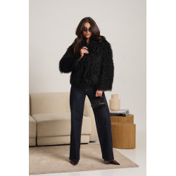 FUTRZANA KURTKA Z KOŁNIERZEM