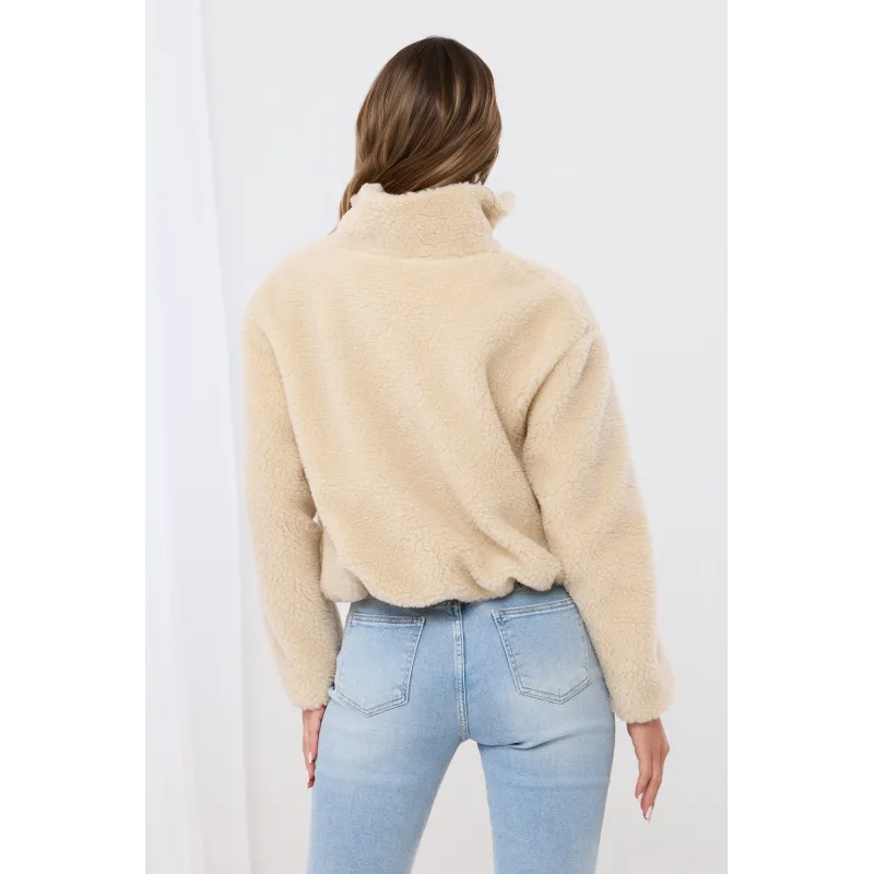 Pluszowa kurtka typu teddy