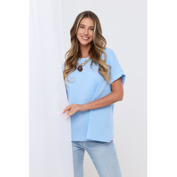 Bluzka oversize z biżuteryjnym akcentem