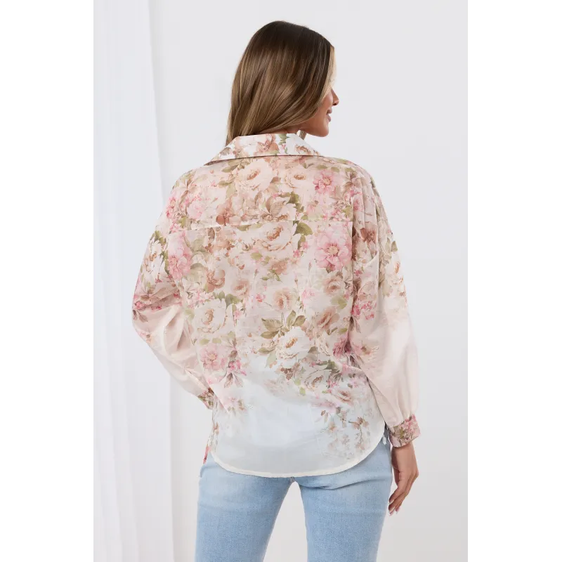 Koszula z nadrukiem w kwiaty