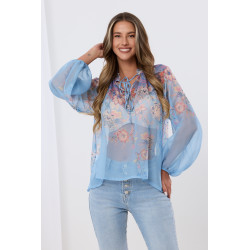 Szyfonowa bluzka w kwiaty