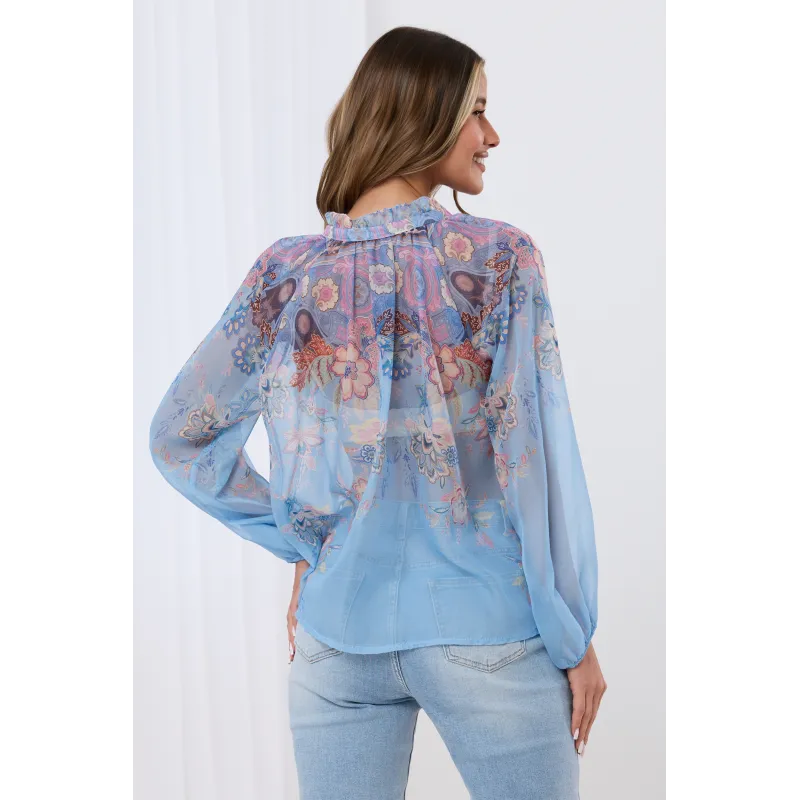 Szyfonowa bluzka w kwiaty