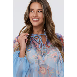 Szyfonowa bluzka w kwiaty