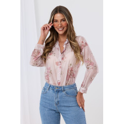 Koszula w paski z kwiatowym wzorem