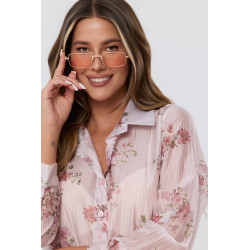 Koszula w paski z kwiatowym wzorem