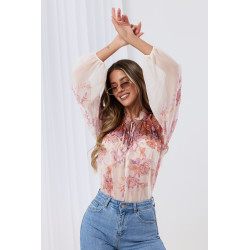 Szyfonowa bluzka w kwiaty