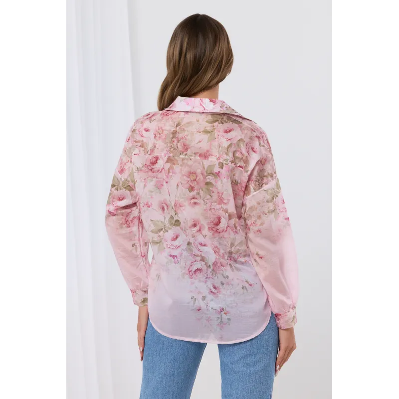 Koszula z nadrukiem w kwiaty