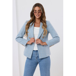 Marynarka typu tweed z dwurzędowym zapięciem