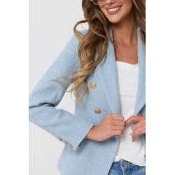 Marynarka typu tweed z dwurzędowym zapięciem