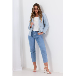 Marynarka typu tweed z dwurzędowym zapięciem