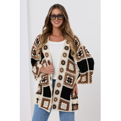 Ażurowy kardigan w stylu boho