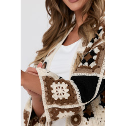 Ażurowy kardigan w stylu boho