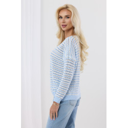 Lekki sweter ażurowy w paski