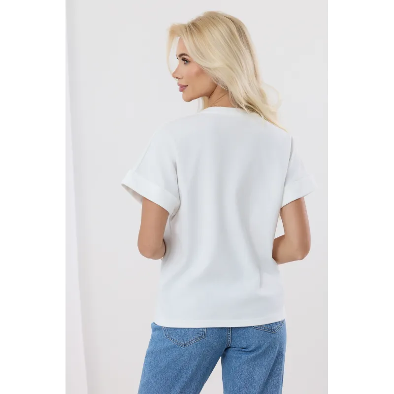 Bawełniana bluzka z nadrukiem