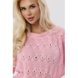 Ażurowy sweterek z rękawem 3/4