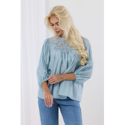 Bluzka w stylu boho z ażurowymi wstawkami