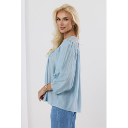 Bluzka w stylu boho z ażurowymi wstawkami