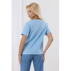 Bluzka z aplikacjami róż na dole