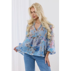 Szyfonowa bluzka z kwiecistym motywem