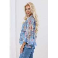 Szyfonowa bluzka z kwiecistym motywem