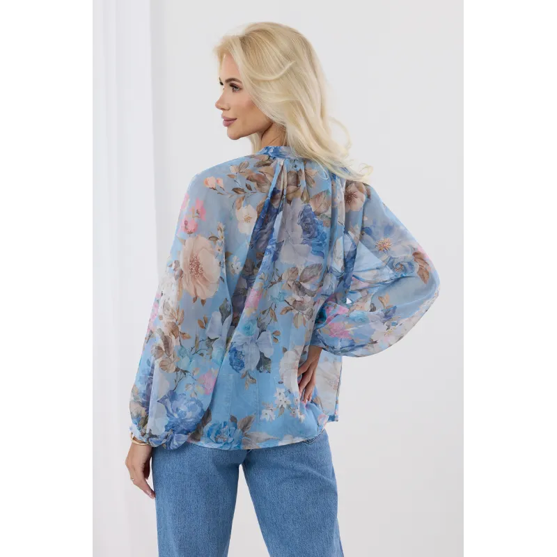Szyfonowa bluzka z kwiecistym motywem