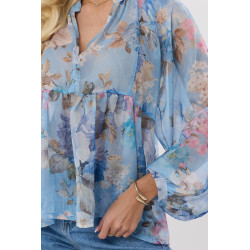 Szyfonowa bluzka z kwiecistym motywem