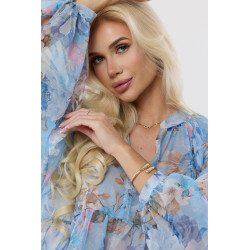 Szyfonowa bluzka z kwiecistym motywem