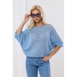 Ażurowy sweter o luźnym kroju