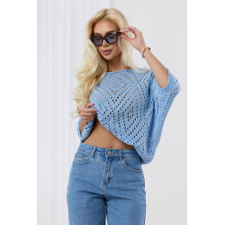Ażurowy sweter o luźnym kroju