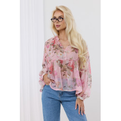 Szyfonowa bluzka z kwiecistym motywem