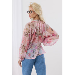 Szyfonowa bluzka z kwiecistym motywem