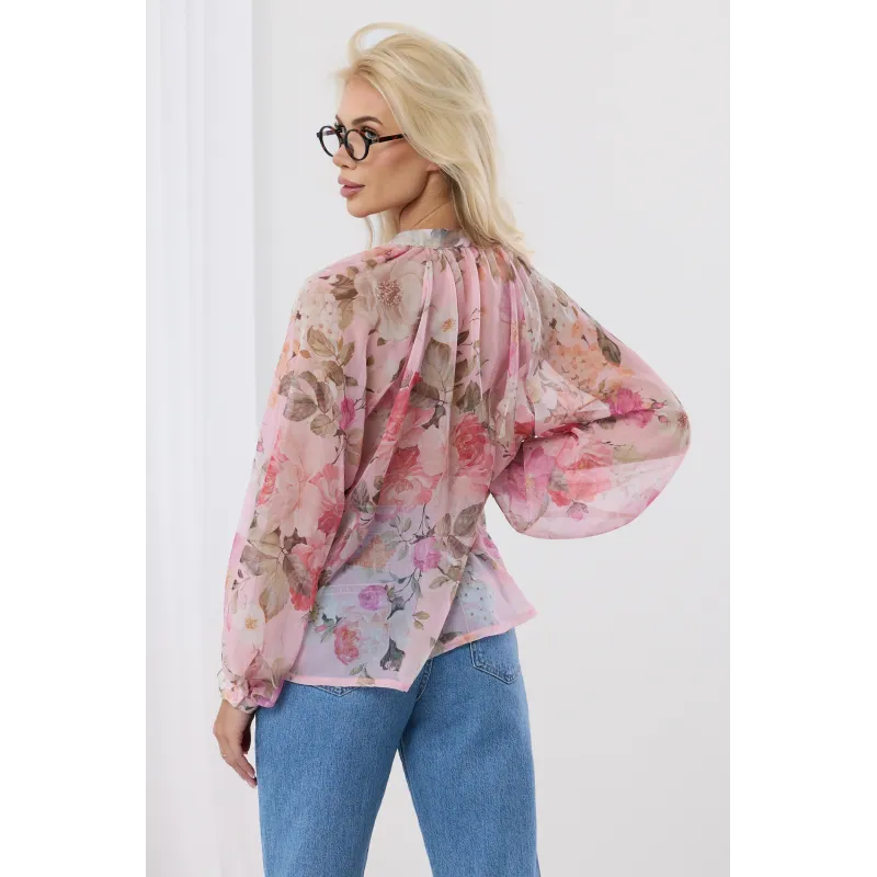 Szyfonowa bluzka z kwiecistym motywem