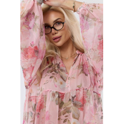 Szyfonowa bluzka z kwiecistym motywem
