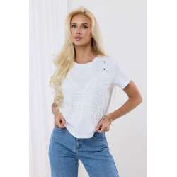 Bluzka z koronkowym gorsetem i ozdobnymi ramiączkami