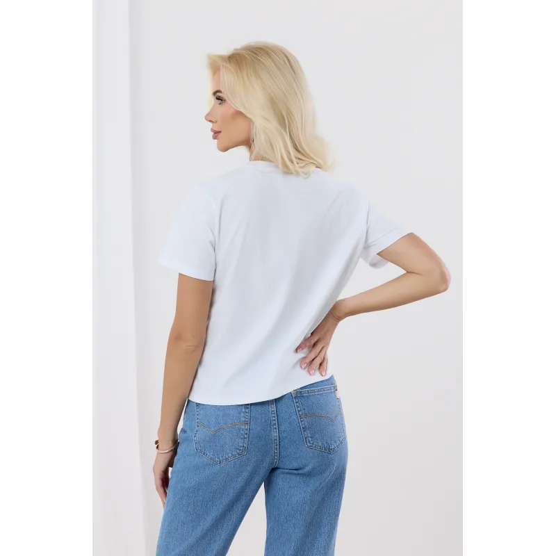 Bluzka z koronkowym gorsetem i ozdobnymi ramiączkami