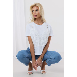 Bluzka z koronkowym gorsetem i ozdobnymi ramiączkami