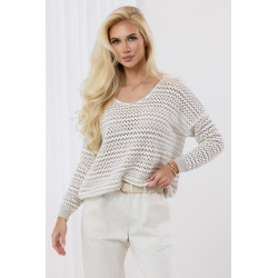 Lekki sweter ażurowy w paski