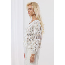 Lekki sweter ażurowy w paski