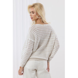 Lekki sweter ażurowy w paski