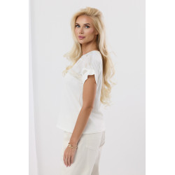 Bluzka z ażurowym dekoltem