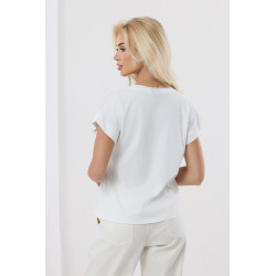 Bluzka z ażurowym dekoltem