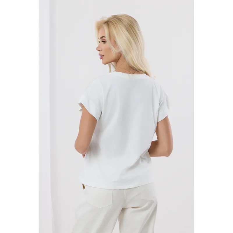 Bluzka z ażurowym dekoltem