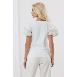 Bluzka z ażurowymi rękawami