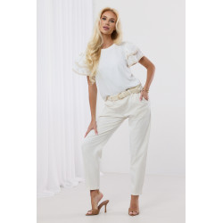 Bluzka z ażurowymi rękawami