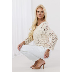 Ażurowa bluzka typu crop top