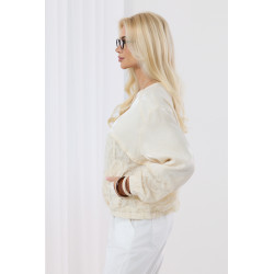 Kurtka bomberka z koronkowymi wstawkami